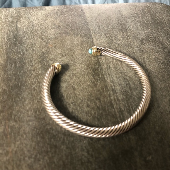 TRADE David Yurman Cable Bracelet w/ Blue Topaz - Picture 6 of 7